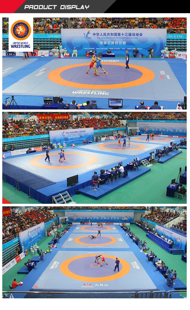 Wesing High Quality Uww Approved Custom Wrestling Mat Pvc Leather Cover