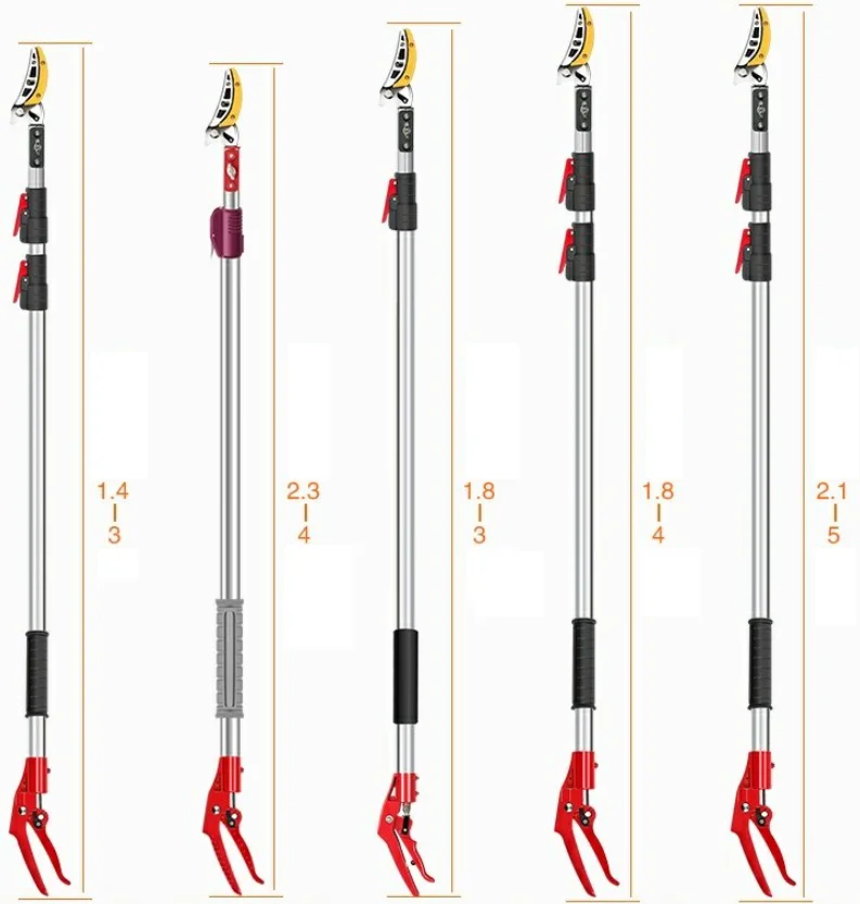 Extendable Telescopic Ratchet Long Reach Adjustable Handle Tree Pruner