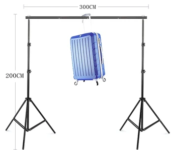 Photographic Equipment 2x3m Portable Photo Wedding Telescopic Backdrop Stand With Telescopic Crossbar detail image