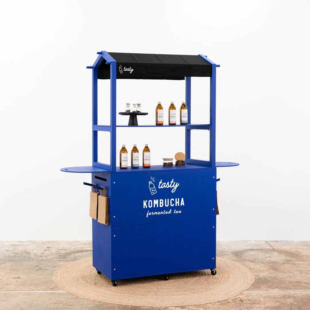 Product name: Mobile bar Food Wine Display Cart with Custom Color;Style:mode