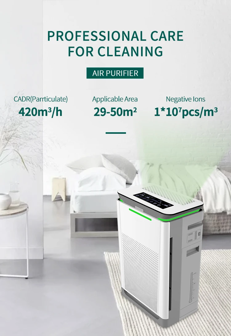 Portable Smart HEPA Air Purifier Humidifier with UV Lamp and Ozone Generator Electric Home Humidity Controller for Household