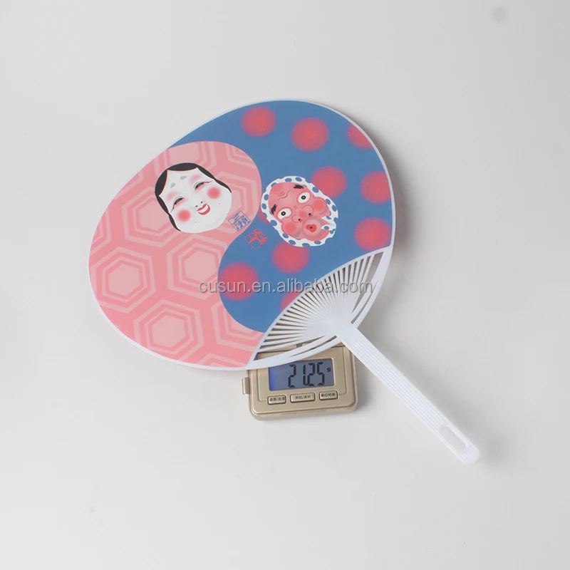 Factory Price Custom Design Uchiwa Plastic Hand Fan Advertising pp Hand Fan