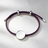 Cordoncino viola scuro + ciondolo in argento