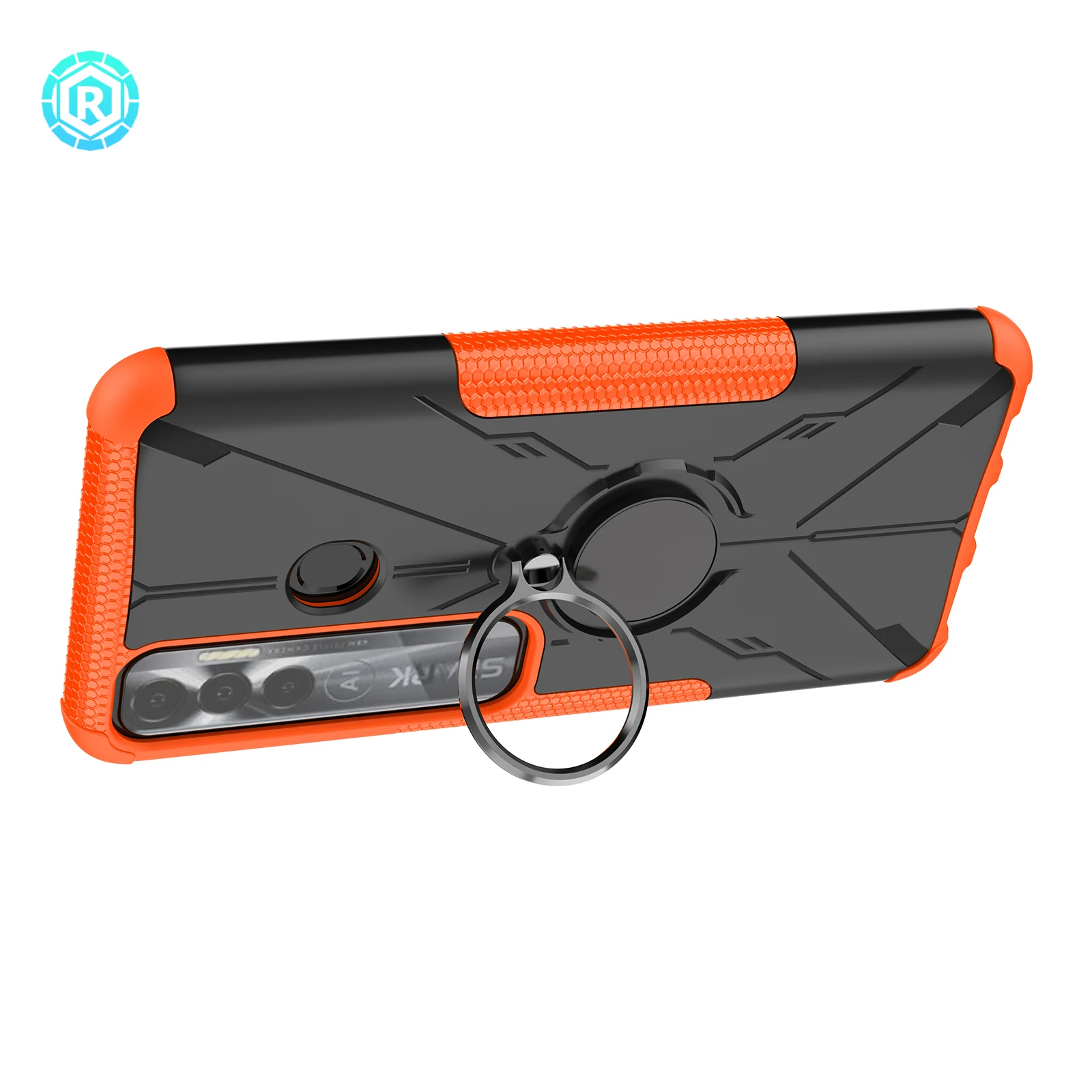 Чехол Mecha для мобильного телефона, чехол из ТПУ и поликарбоната 2 в 1, ударопрочный, с поворотом на 360 градусов, аксессуары для мобильного телефона, чехол для Tecno Spark 7 Pro