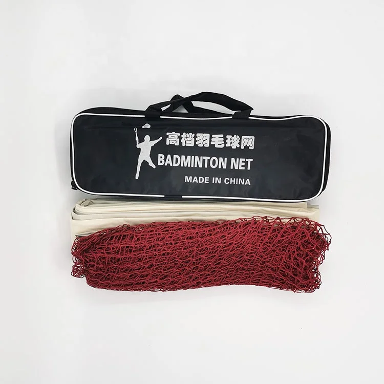 Cheap Price Polyester Thread Badminton Net Quadruple Binding with Steel Wire Badminton Net for Badminton Sport Practise