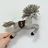 Caballo gris línea blanca-12cm