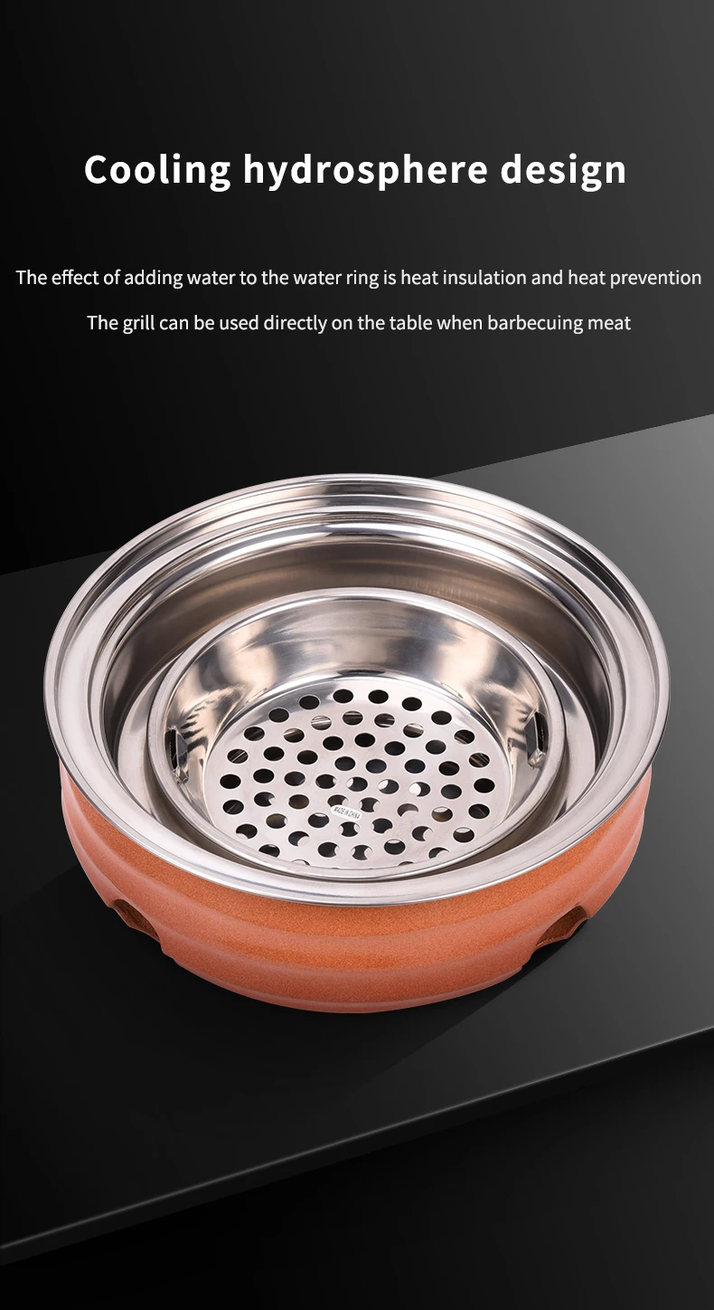 Japanese Barbeque Charcoal Grill Yakiniku Table Top Stove One Furnace