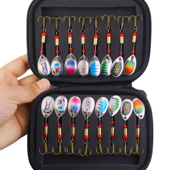 CHEERY 16pcs/bagFishing Lures Kit Set Spinnerbait for Bass Trout Metal Hard Lures Spinner Baits – Metal Jig – view 4