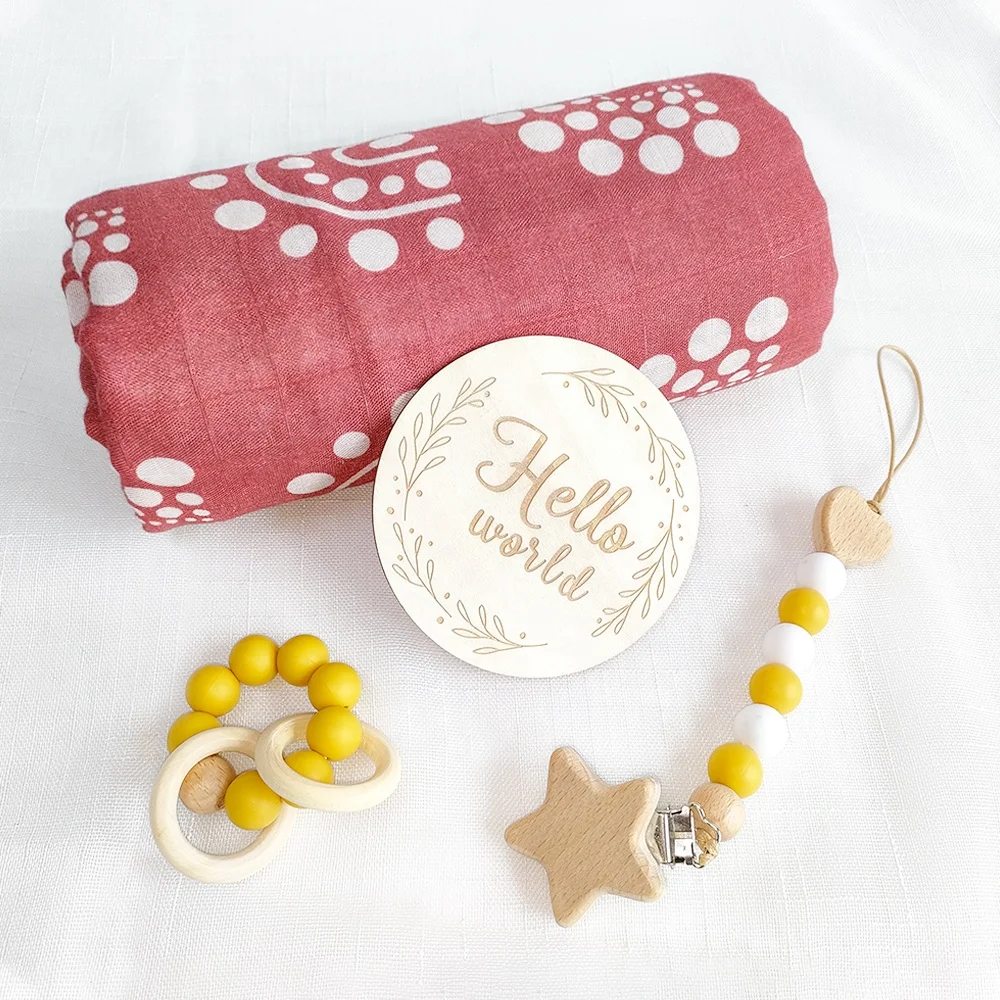 Новый дизайн на заказ 70% бамбук 30% хлопок детская пеленка для получения одеяло детское муслиновое одеяльце