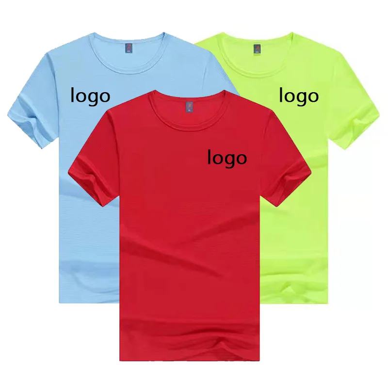 120g Polyester Custom Logo Quick Dry Sports Tee Shirts