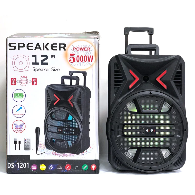 Big bluetooth Party Karaoke Speaker With Light Outdoor Speaker Wireless Usb Speaker  High Quality