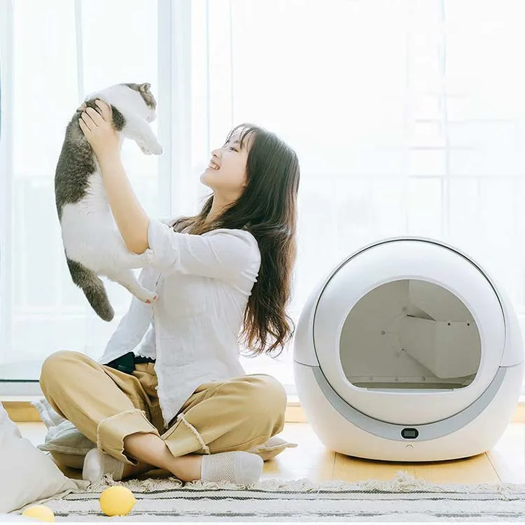 Лидер продаж мобильное приложение для домашних животных автоматический умный самоочищающийся кошачий наполнитель с