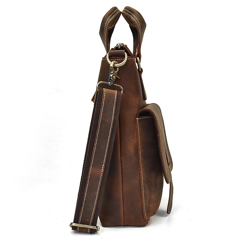 Oem Custom Men's Work Tote Travel Bags Men Cow Leather Business Bag