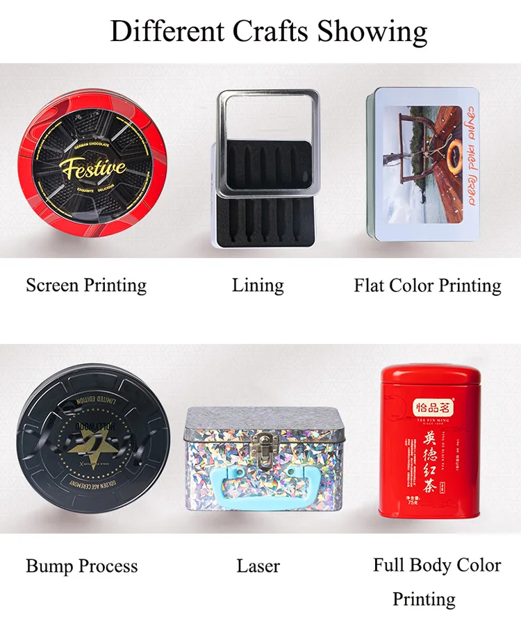 Factory Custom Round Tin Can Whiskey Vodka Tin Gift Wine Storage Metal Tins With Lids