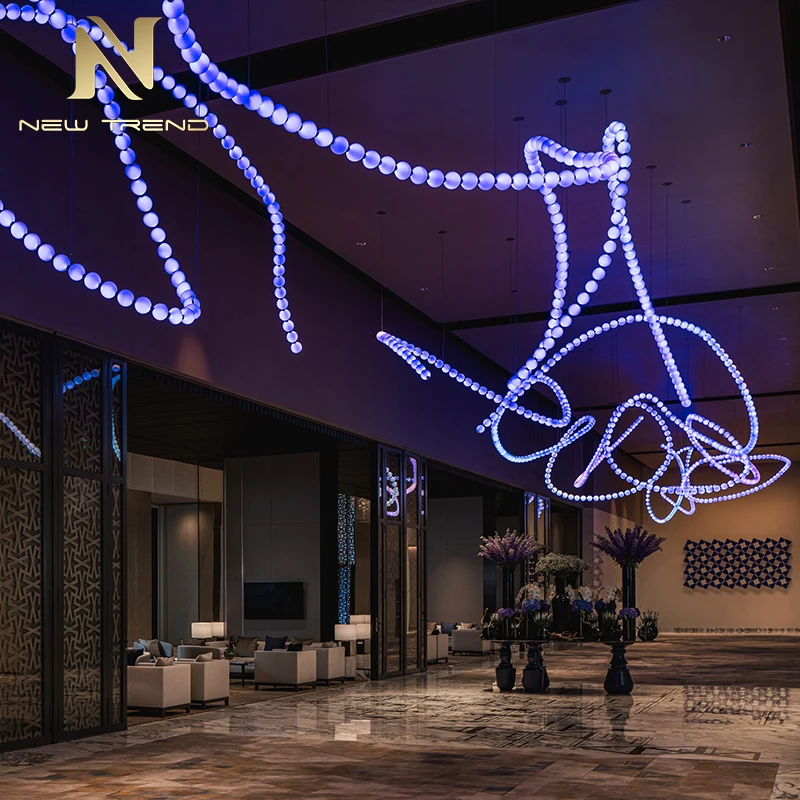 CPL-430 Modern Style Custom Indoor Decorative Chandelier Modern Luxury Hotel Restaurant Villa Ceiling LED Pendant Light   