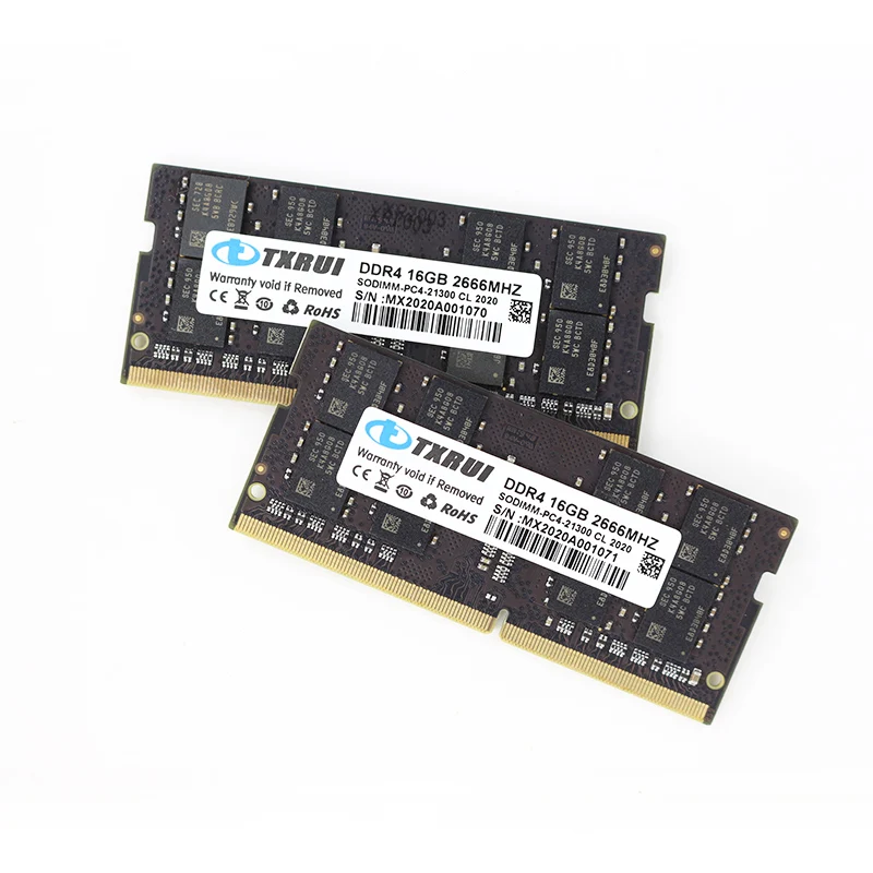 TXRUI DDR4 16GB 2666MHz メモリ SODIMM Txrui 16GB DDR4 Laptop RAM, 2666MHz, Sodimm Memory, CE RoHS FCC