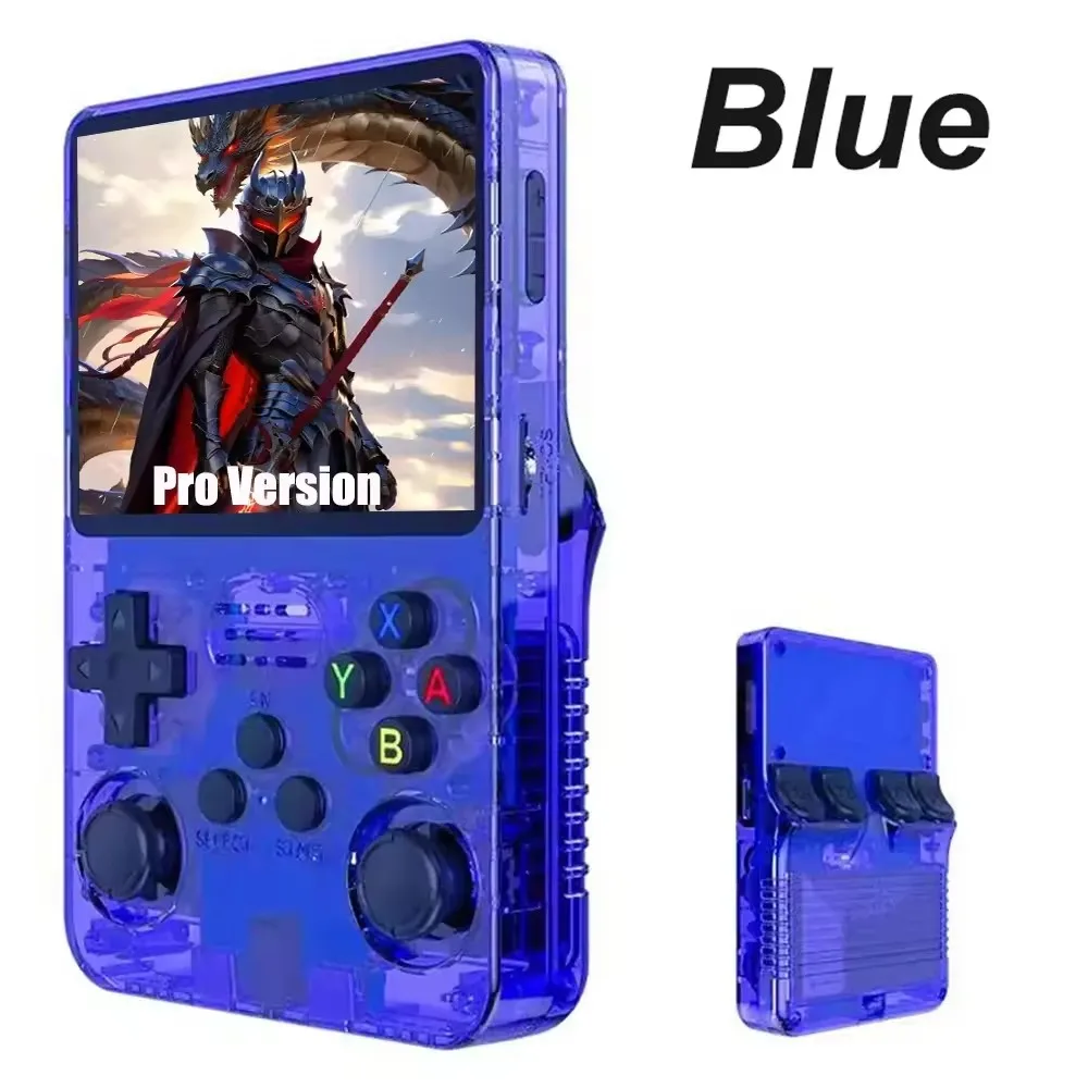SVP Game R36S retro console, draagbaar, 40.000 games en 25 emulators, Arcade PSP PS1 N64 NDS SN GB GBA GBC SNES NES CPS MAME Atari, Game Console, klassieke videogames (blauw, 128 GB