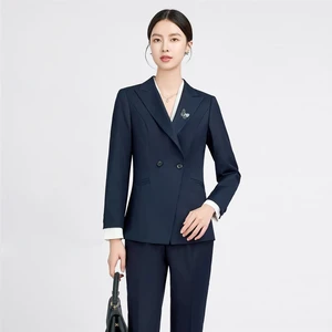 Waterproof Corduroy Suit For Women Single-Bretted Business Dress With Breathable Feature Slim Fashion Design