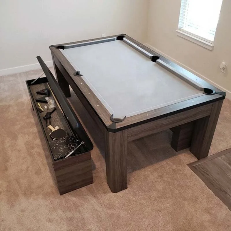 7ft 3-в-1 с откидным верхом Многофункциональный бильярдный стол с обеденной крышки для пинг-понга Топ и штаны комплект 2 места стенда