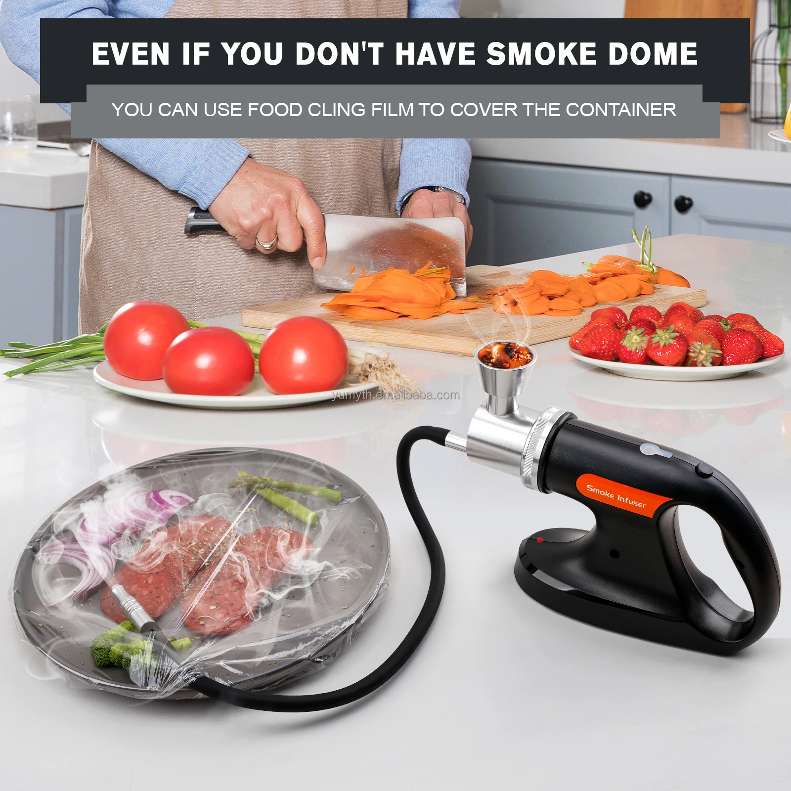 Portable Stylish Food Smoke Infuser with Varied Aroma