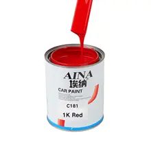 High Quality 1k Car Base Solid Color 1k Single Component Bright Red Oiled Polyurethane Car Repair Paint Can Be Customized