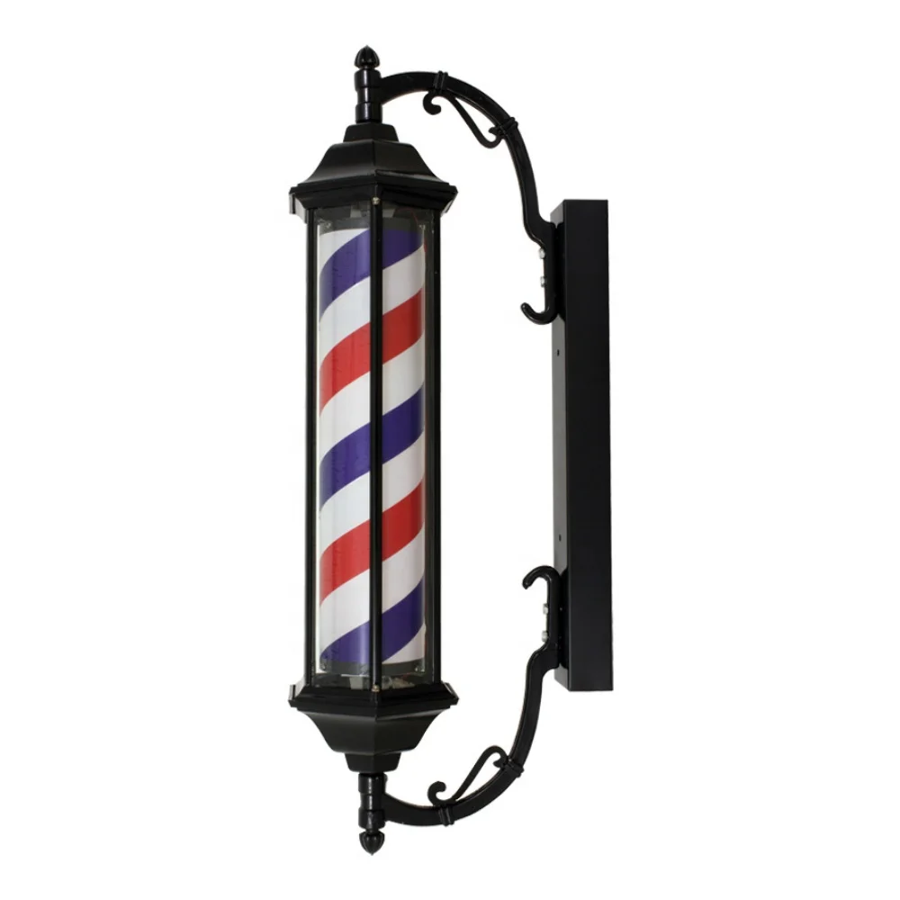 Black and White Barber Pole for Salon Shop Hair Barber Shop Equipment Durable Led Salon Pole for Sale