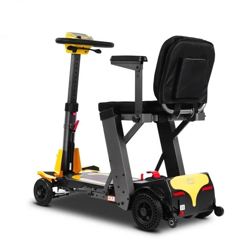 Scooter elettrico portatile pieghevole manuale/automatico a ruote per  anziani carrello della spesa in lega di alluminio