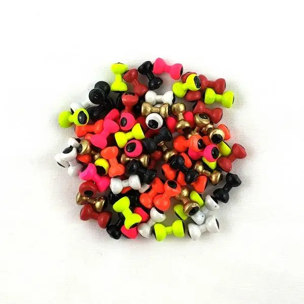100 pezzi 32 colori 3,0-6,4 mm perline di tungsteno con intaglio per