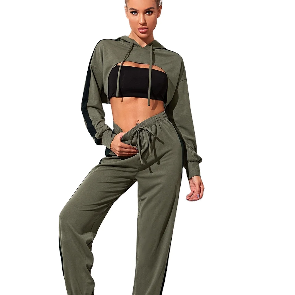 cropped yoga moletom com capuz