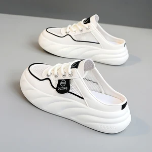 HY5812 Women's Summer Mesh Breathable Casual Shoes Round Head Cool Slippers with Anti-Slip Feature Made in China for Fall Spring