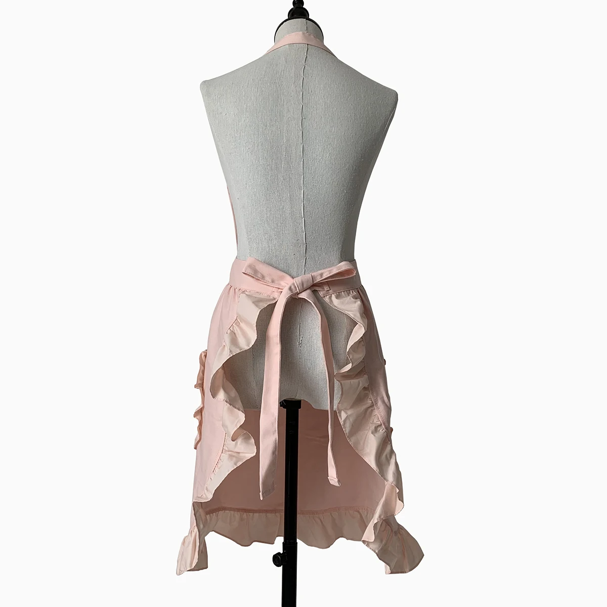 Duolai Wholesale Custom Print Logo Women Ruffle Pink Aprons with ...