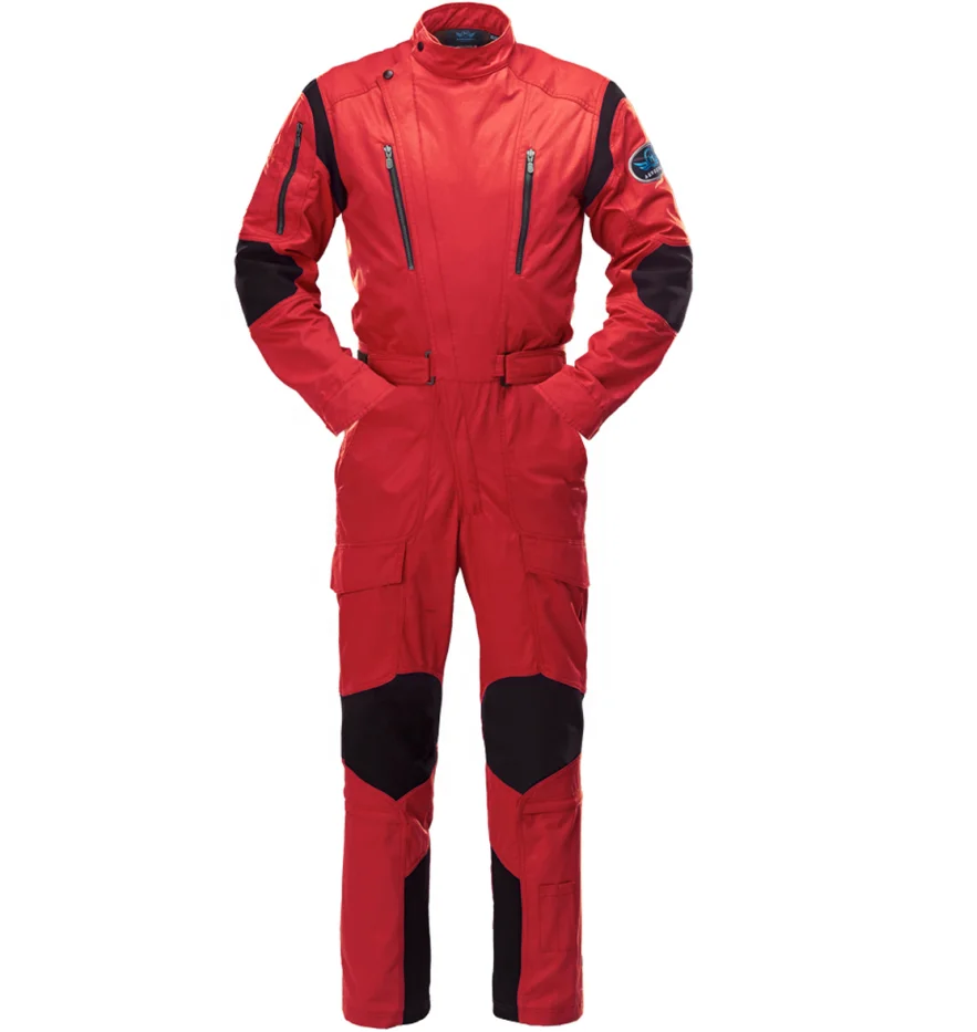 Multi Zipper Pockets Design Custom High Quality FR Fabric Made Red air Force Coverall Flight Suit