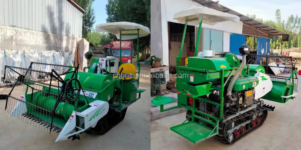 Tracktor For Rice Combine Harvester Machine Tractor for Rice & Wheat | Mini Harvester ...