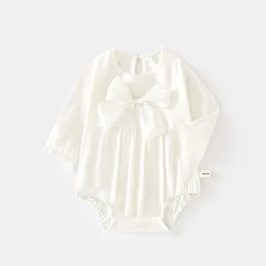 Spring Autumn Baby Item New Baby Clothes Long Sleeve Jumpsuit Button Closure Modal Seamless Baby Romper