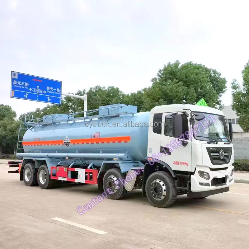 Chemical Liquid Transfer Truck  for Sale 25000L Hypochlorite Sodium Hydroxide and Liquid Ammonia Tanker Truck