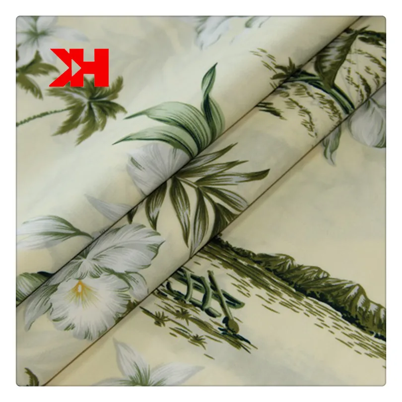 Кан 57/58» Гавайский пляжный тропическим принтом 100% из хлопчатобумажной ткани с принтом из поплина с цветочным принтом ткань для рубашек