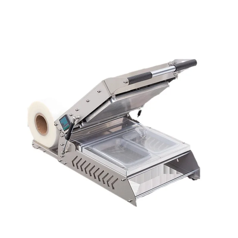 Fruit Vegetables Manual Packing Machine Fast Food Tray Sealing Machine Plastic Film Packaging Sealer Heat Seal Sealing Machine