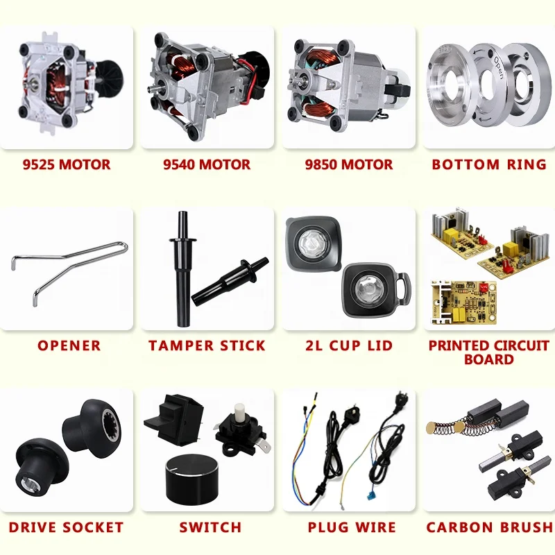 Kit De 5 Pièces De Rechange Pour Blender Magic Bullet - 2 Engrenages De Base Et 3 Engrenages De Lame
