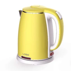Coffee Color steel Stainless Steel Double anti-scalding 1.8L Electric Kettle With Thermal Control Home Appliances