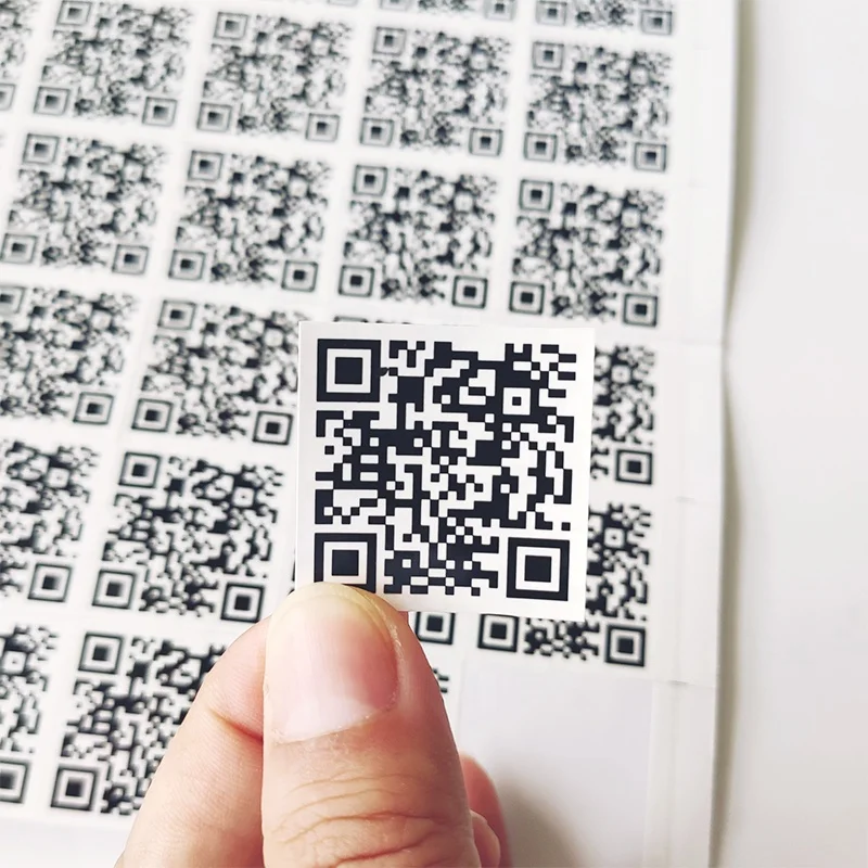 Factory Cheap Custom Reusable Barcode Qr Code Sticker Printing