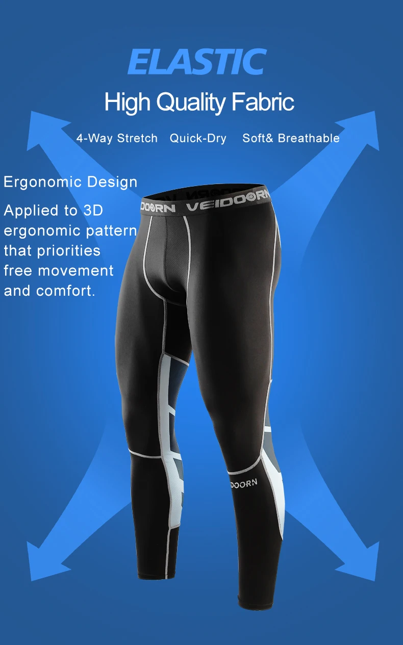 High Quality Comfortable Mens Workout Tights Athletic Running