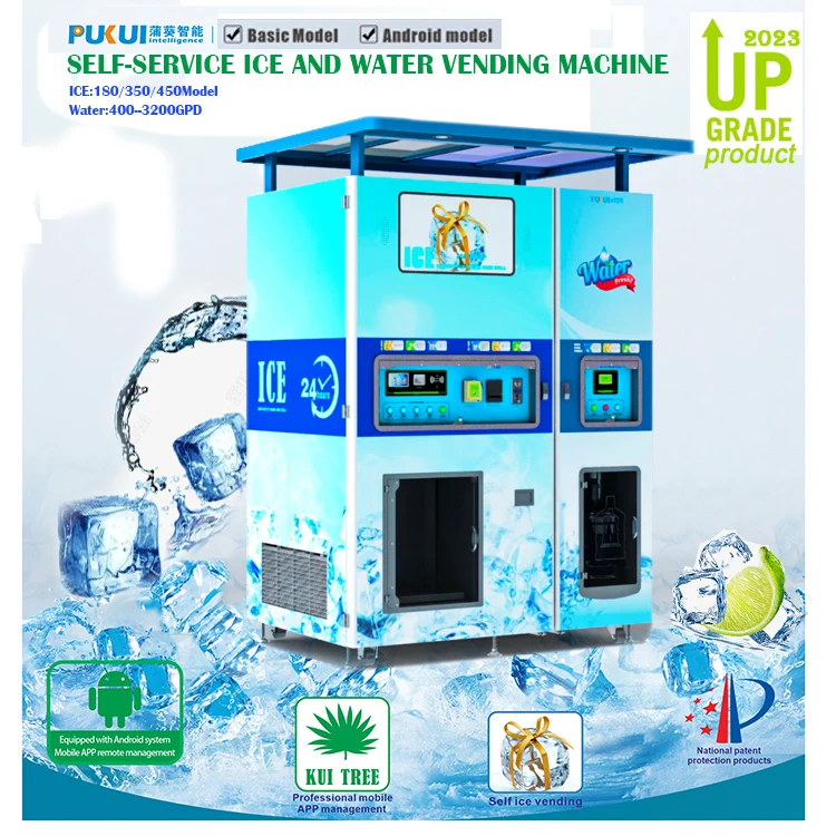 160450kgs Commercial Cube Ice And Water Vending Machine Buy Ice And