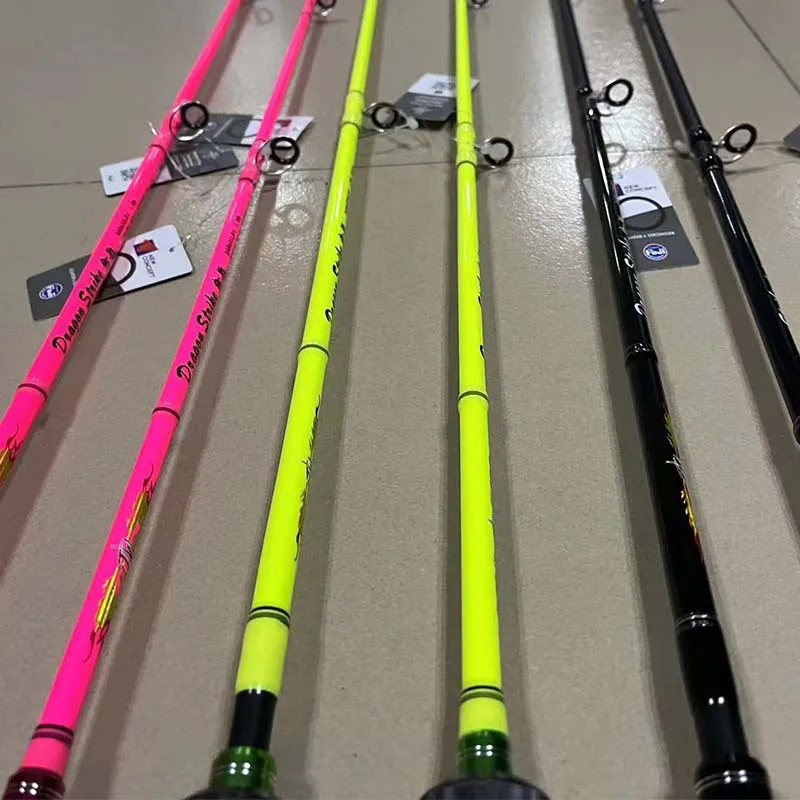 Solid Colored Rods 1.5 Sections Fluorescent Color Solid Jigging Rod Slow Rod Jigging ...