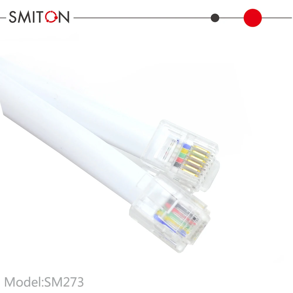 High-Speed Telephone Cords 2/4/6/8 Core Rj9 Rj11 0.5 Flat 2 Pair Telephone Cable Pvc 1M-2M 3M 50M Rj45 Cat6 landline phone cable