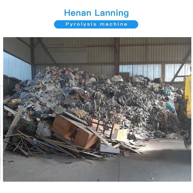 Пиролизная система для переработки отходов пластмассы Lanning производственная линия используемых автомобильных шин пиролизная установка