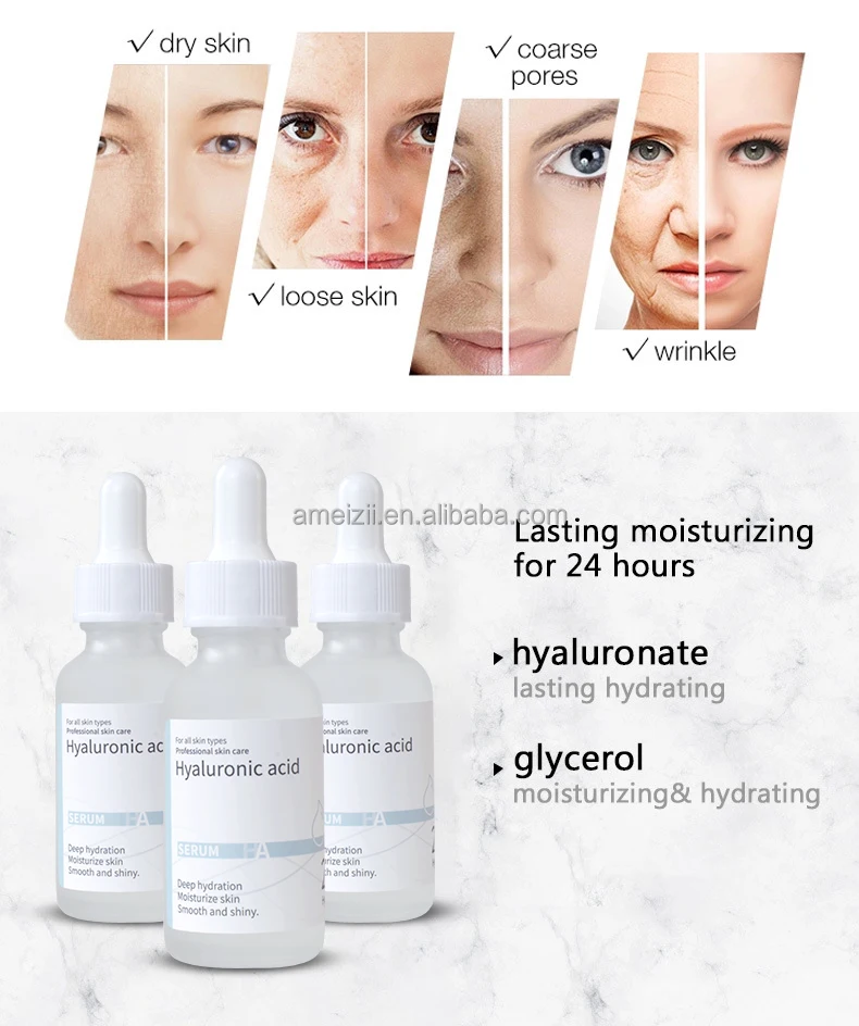 Wholesale Hyaluronic Acid Face Serum Skin Care Moisturizing Anti Aging Serum Soin De Visag
