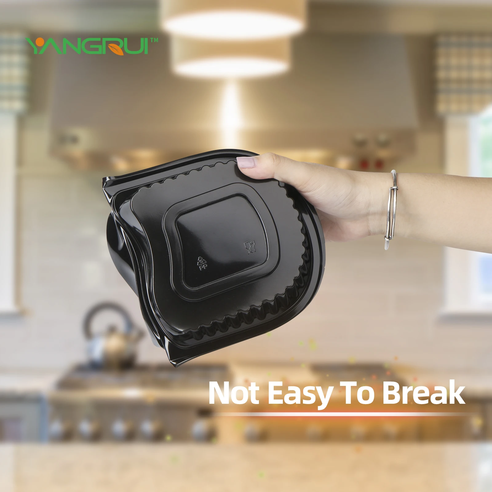 21oz/600ml Disposable to Go Containers with Airtight Lids Plastic Microwavable Freeze 2 Compartment Take Out Food Containers