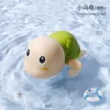 Green swimming turtle