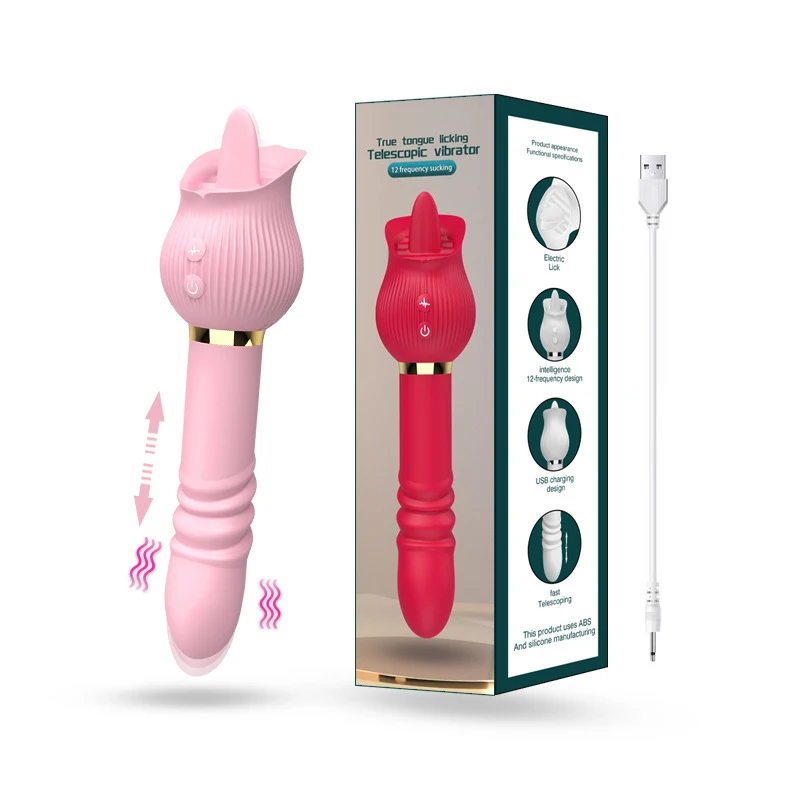 Rose Flower Nipple Clitoris Massage Retractable Licking Stretch Masturbator Silicone Adult Rose Vibrator Sex Toys for Woman Rose Flower Nipple Clitoris Massage Retractable Licking Stretch Masturbator Silicone Adult Rose Vibrator Sex Toys for Woman