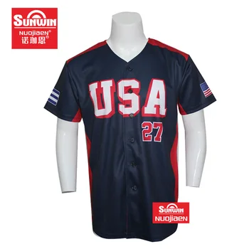 Source Chinese Manufacture Majestic Blank Baseball Jersey Custom